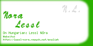 nora lessl business card